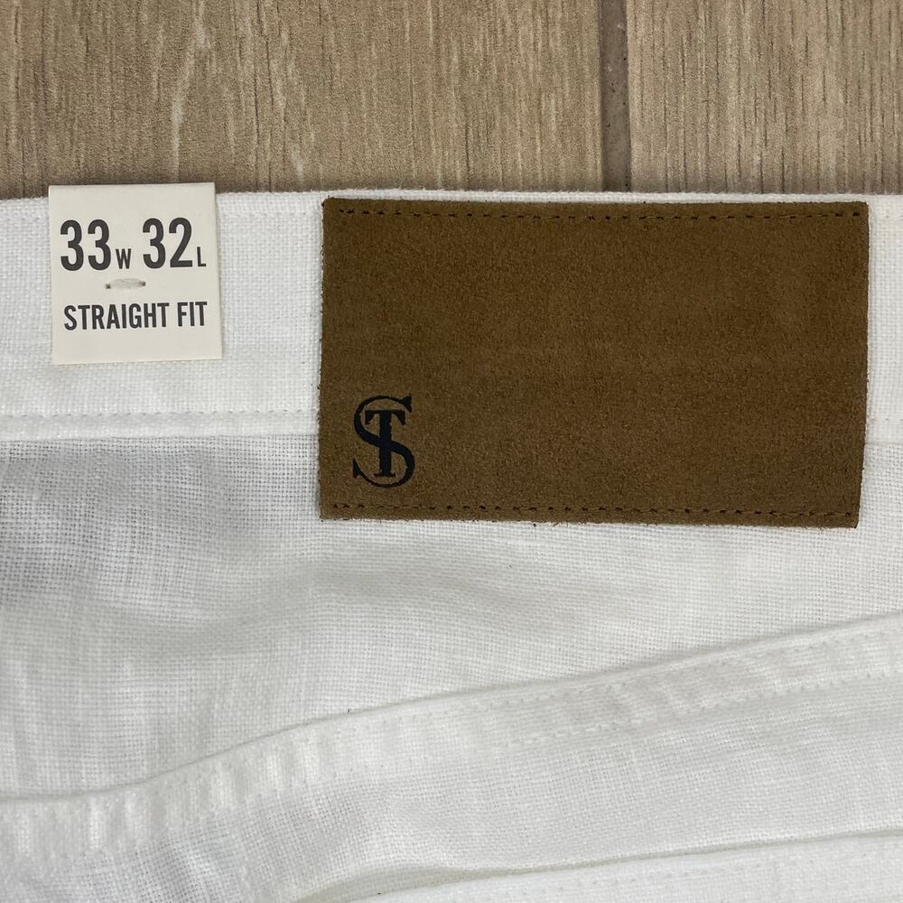 Todd Snyder NWT White Vintage Straight Fit 5-Pocket Linen Pants Men's 33/32 - Picture 13 of 14